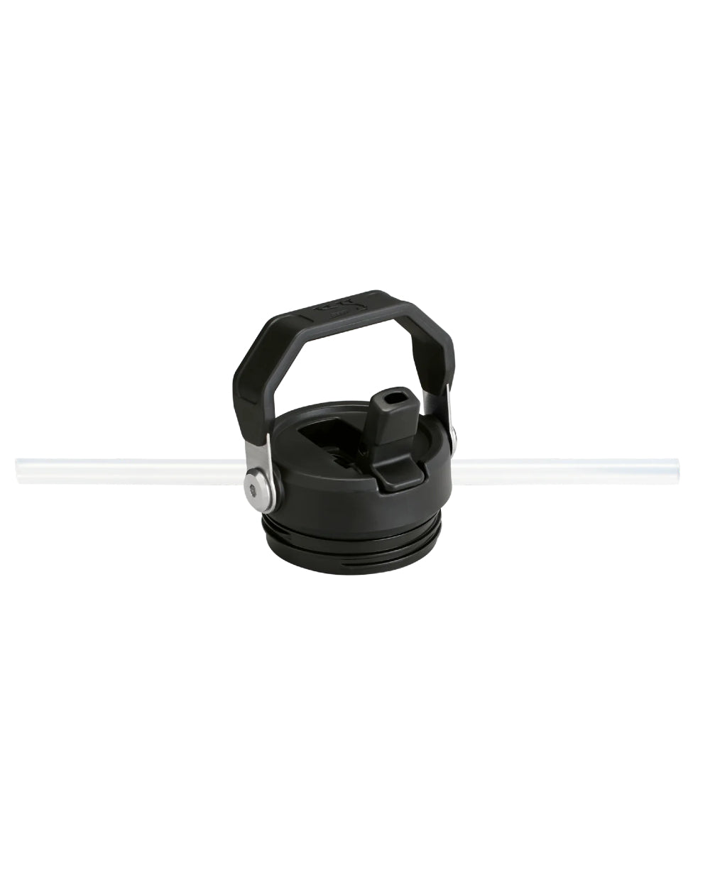 Black coloured The IceFlow Bottle Flip Straw 2 1.06L on white background