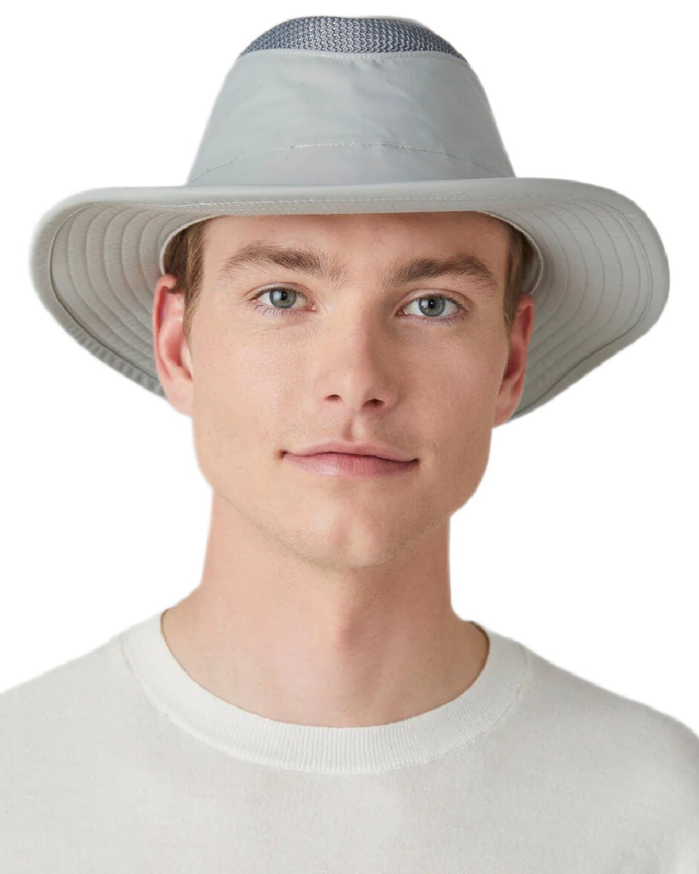 Rock Face Coloured Tilley Airflo Broad Brim Sun Hat on white background