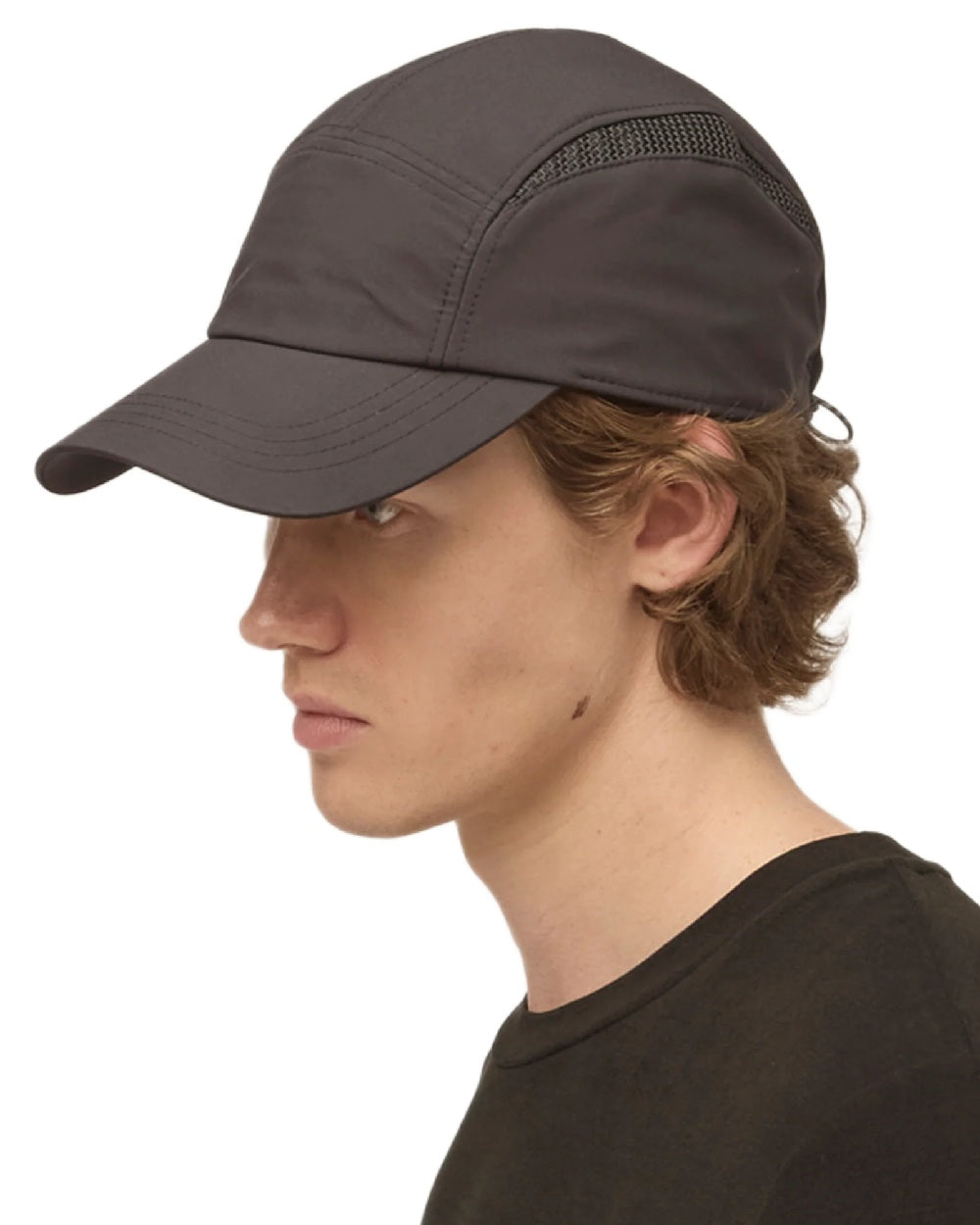 Black Coloured Tilley Airflo Cap on white background