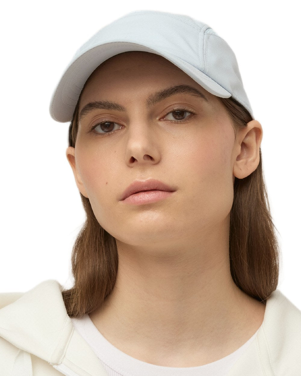 Ice Blue Coloured Tilley Airflo Cap on white background