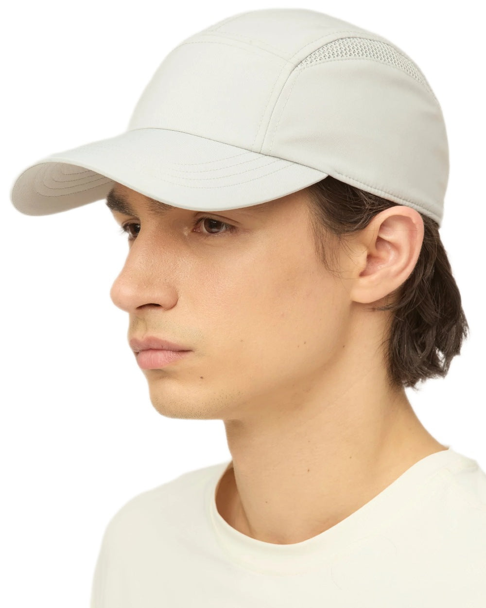 Mist Blue coloured Tilley Airflo Cap on white background