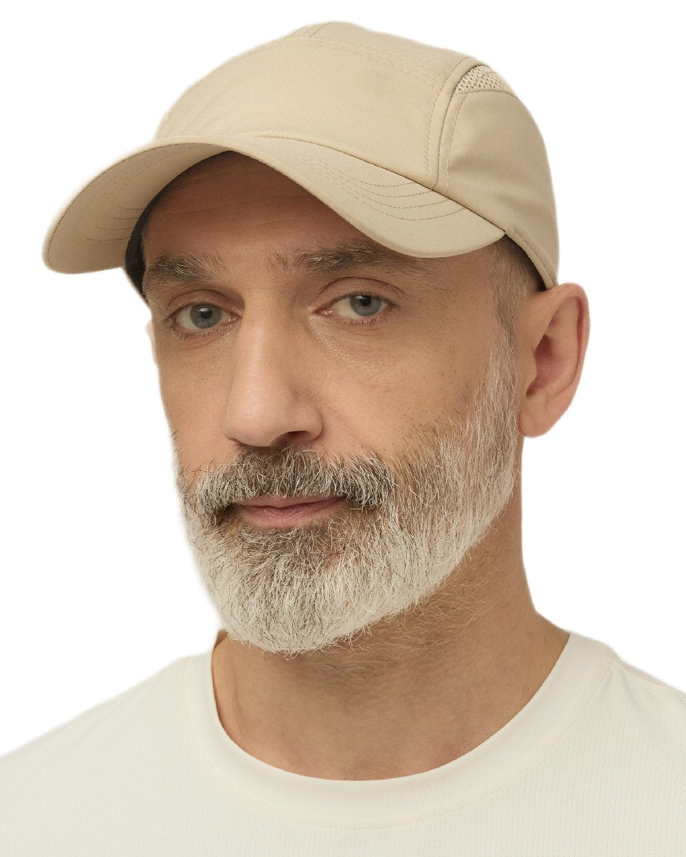 Safari Tan Coloured Tilley Airflo Cap on white background