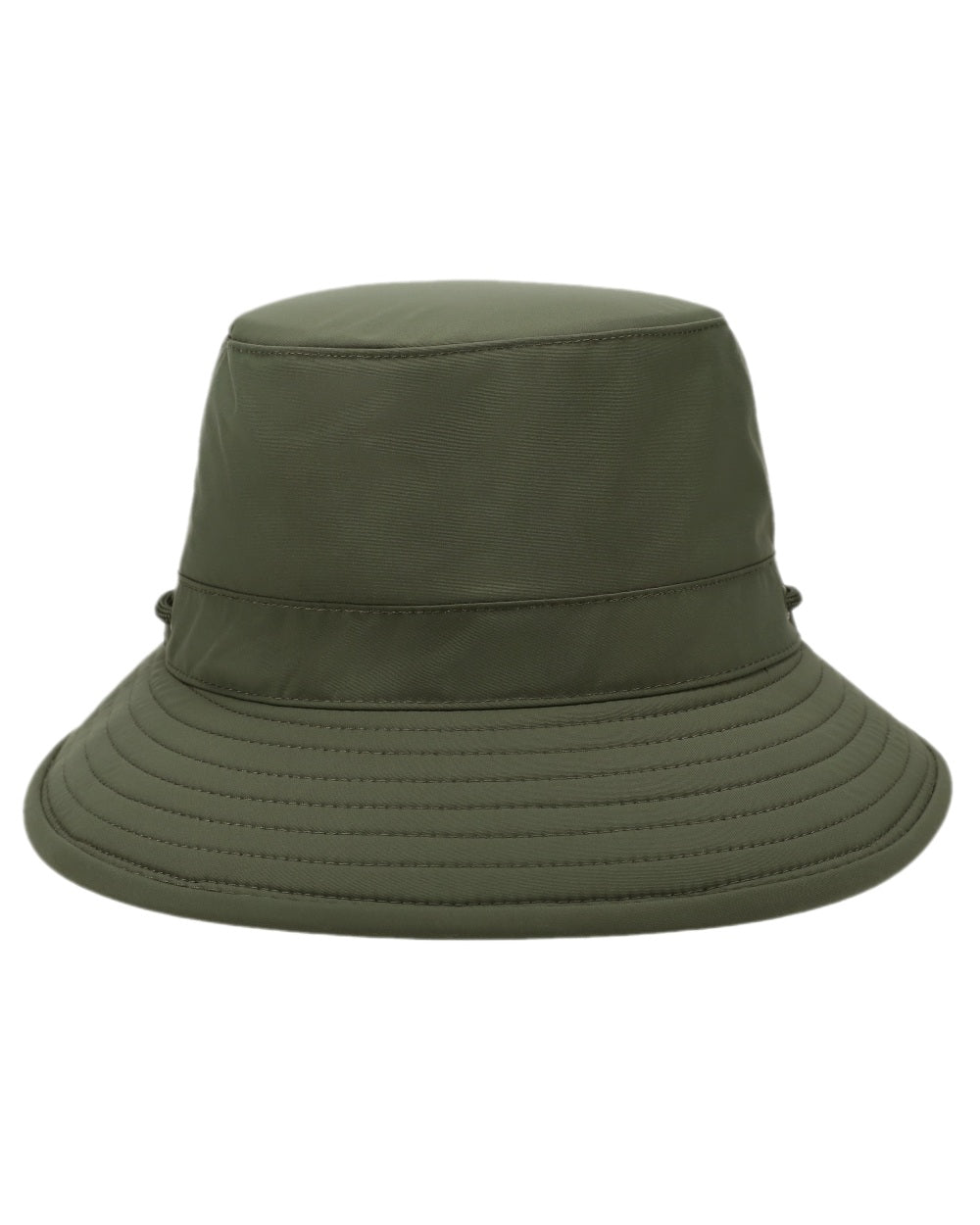 Thyme Green Coloured Tilley Airflo LTM1 Bucket Hat on white background