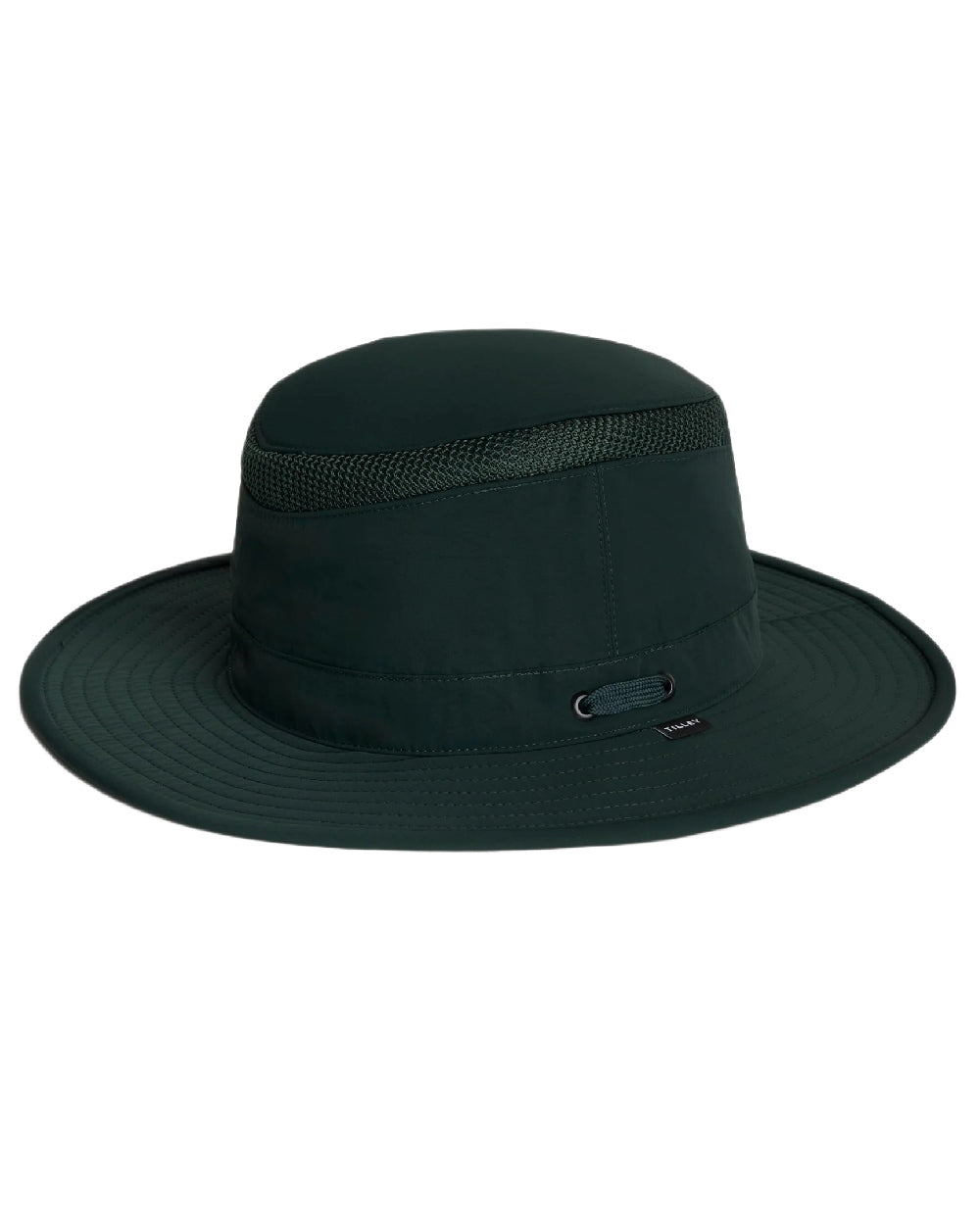 Evergreen Coloured Tilley Airflo Medium Brim Recycled Hat on white background