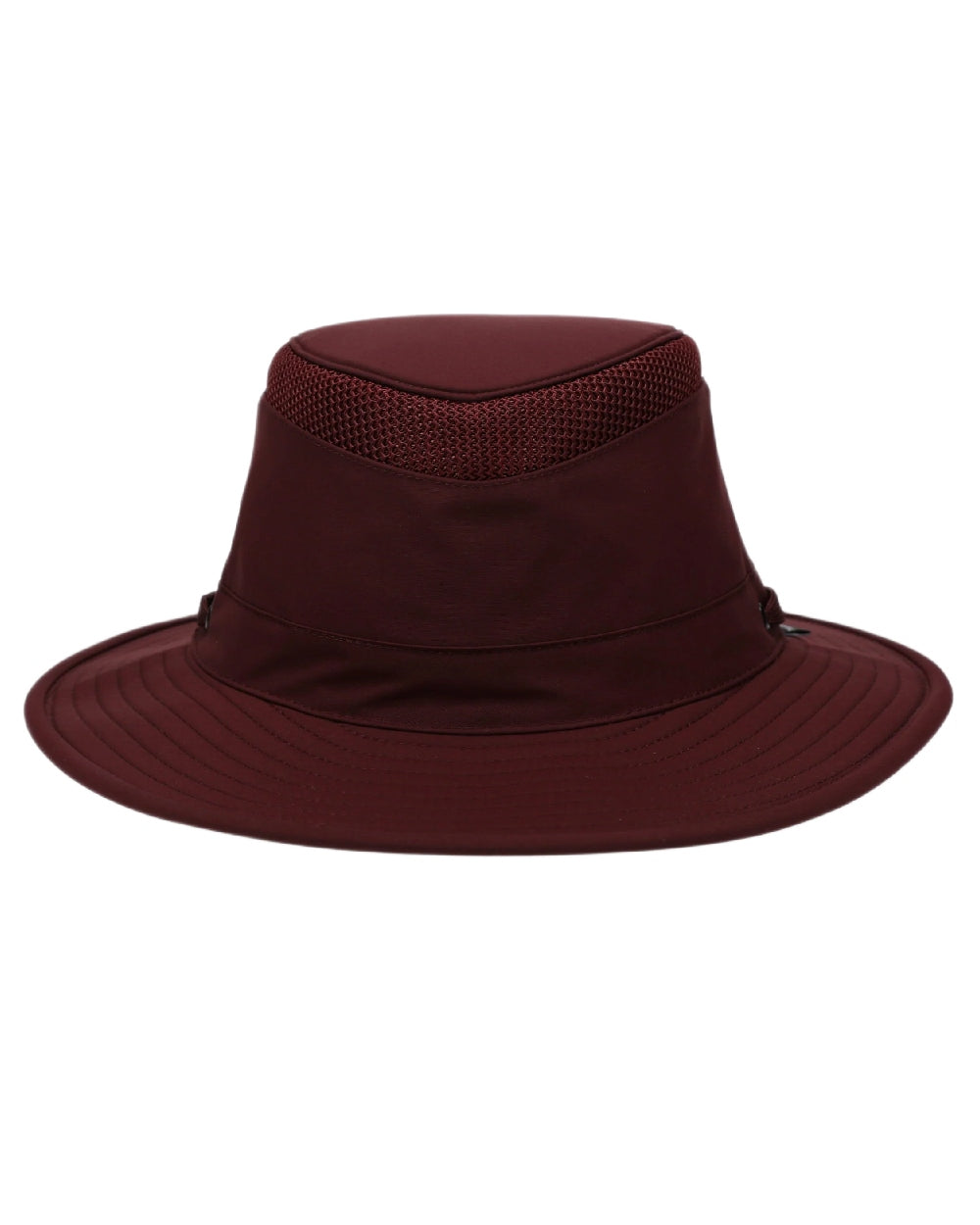Mulberry Coloured Tilley Airflo Medium Brim Recycled Hat on white background