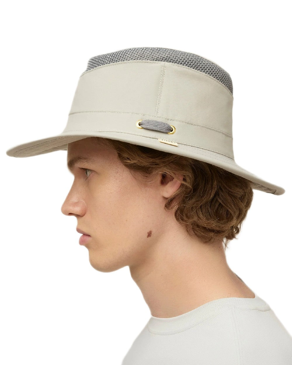 Rock Face Coloured Tilley Airflo Medium Brim Recycled Hat on white background