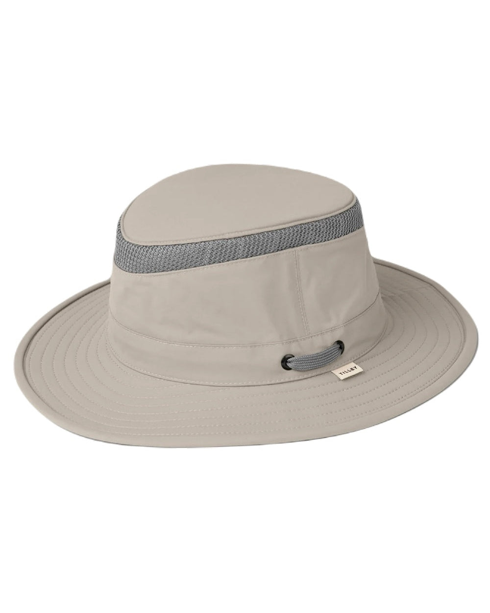 Rock Face coloured Tilley Airflo Medium Brim Recycled Hat on white background