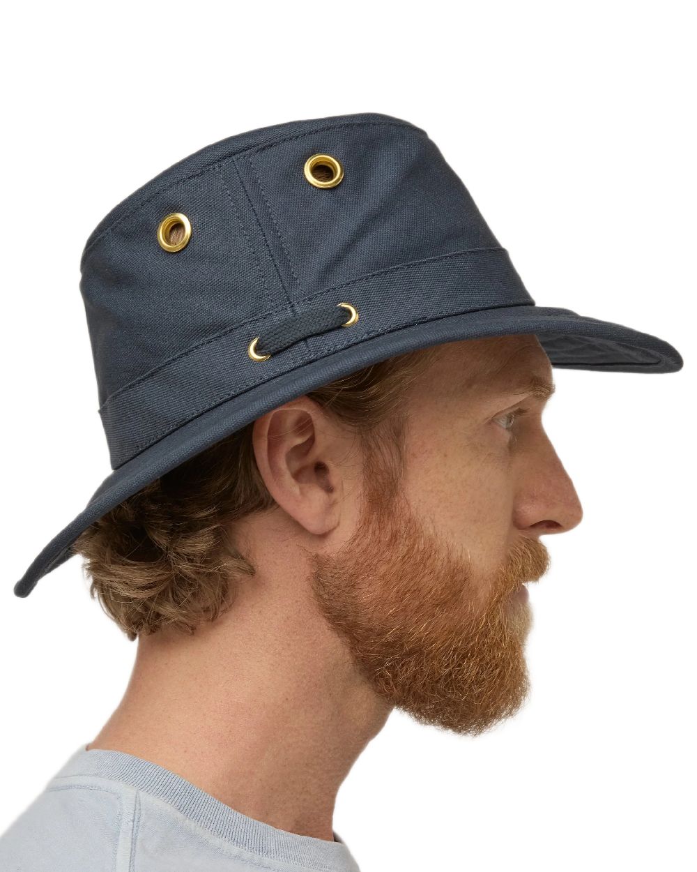 Dark Navy Coloured Tilley Authentic T5 Hat on white background