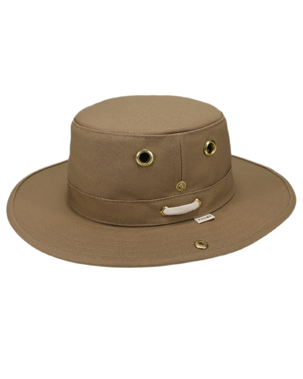Dark Khaki Coloured Tilley Classic T3 Cotton Hat on white background