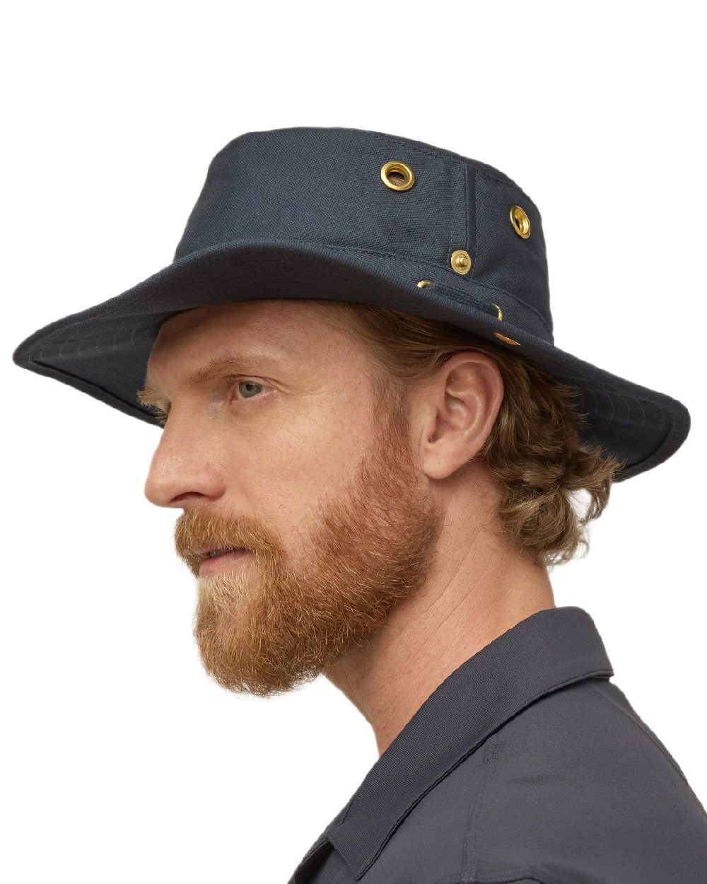 Dark Navy Coloured Tilley Classic T3 Cotton Hat on white background