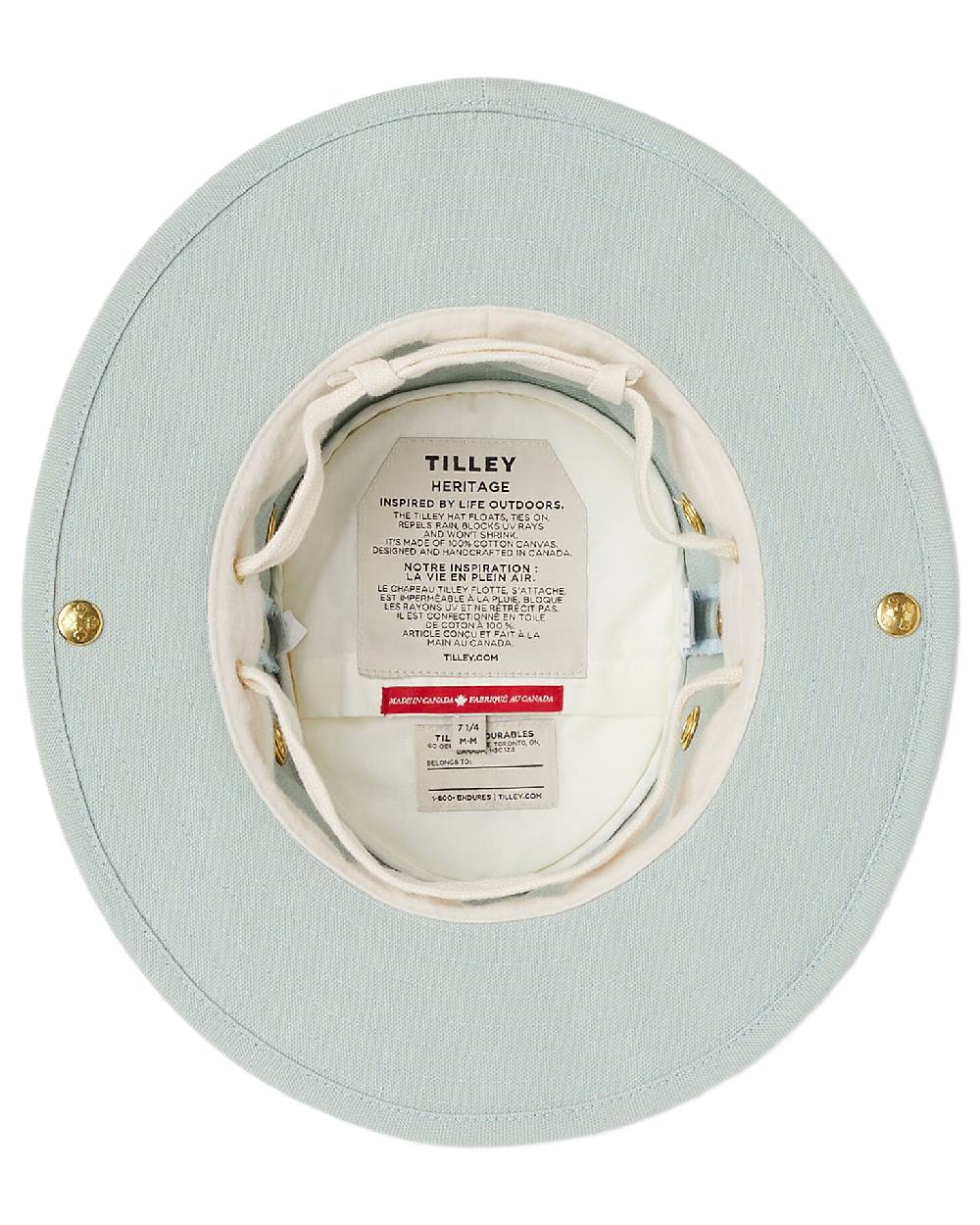 Mist Blue Coloured Tilley Classic T3 Cotton Hat on white background