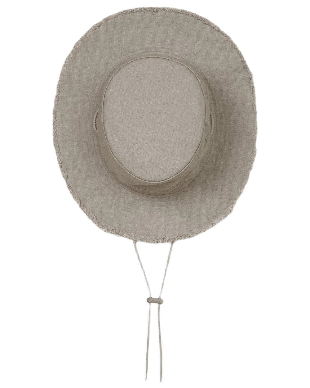 Stone Coloured Tilley Fringe Wanderer Hat on white background