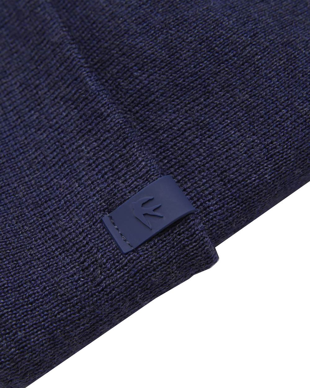 Mid Blue Coloured Tilley Hydrowool Beanie on white background