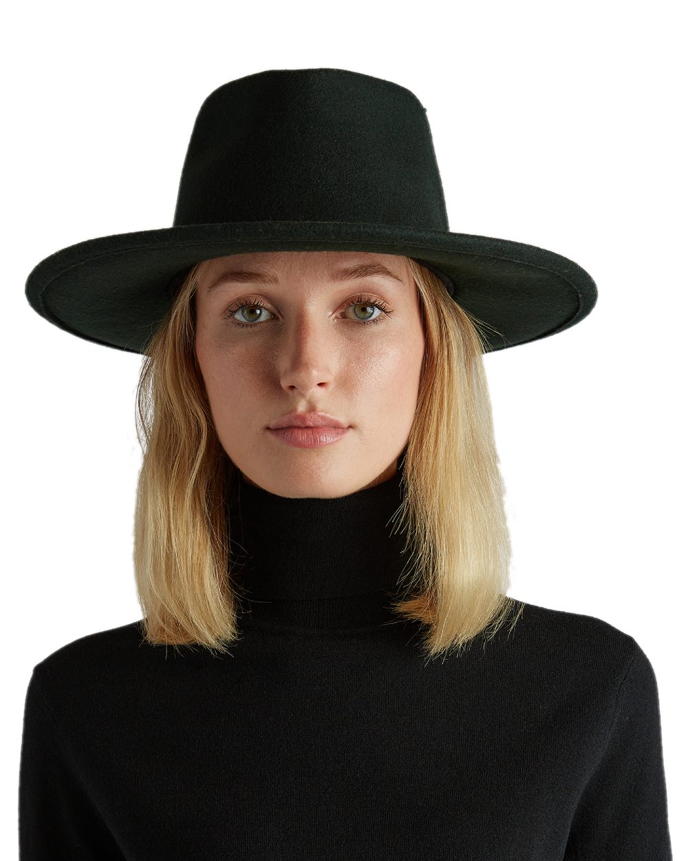 Dark Green Coloured Tilley New Jasper Hat on white background