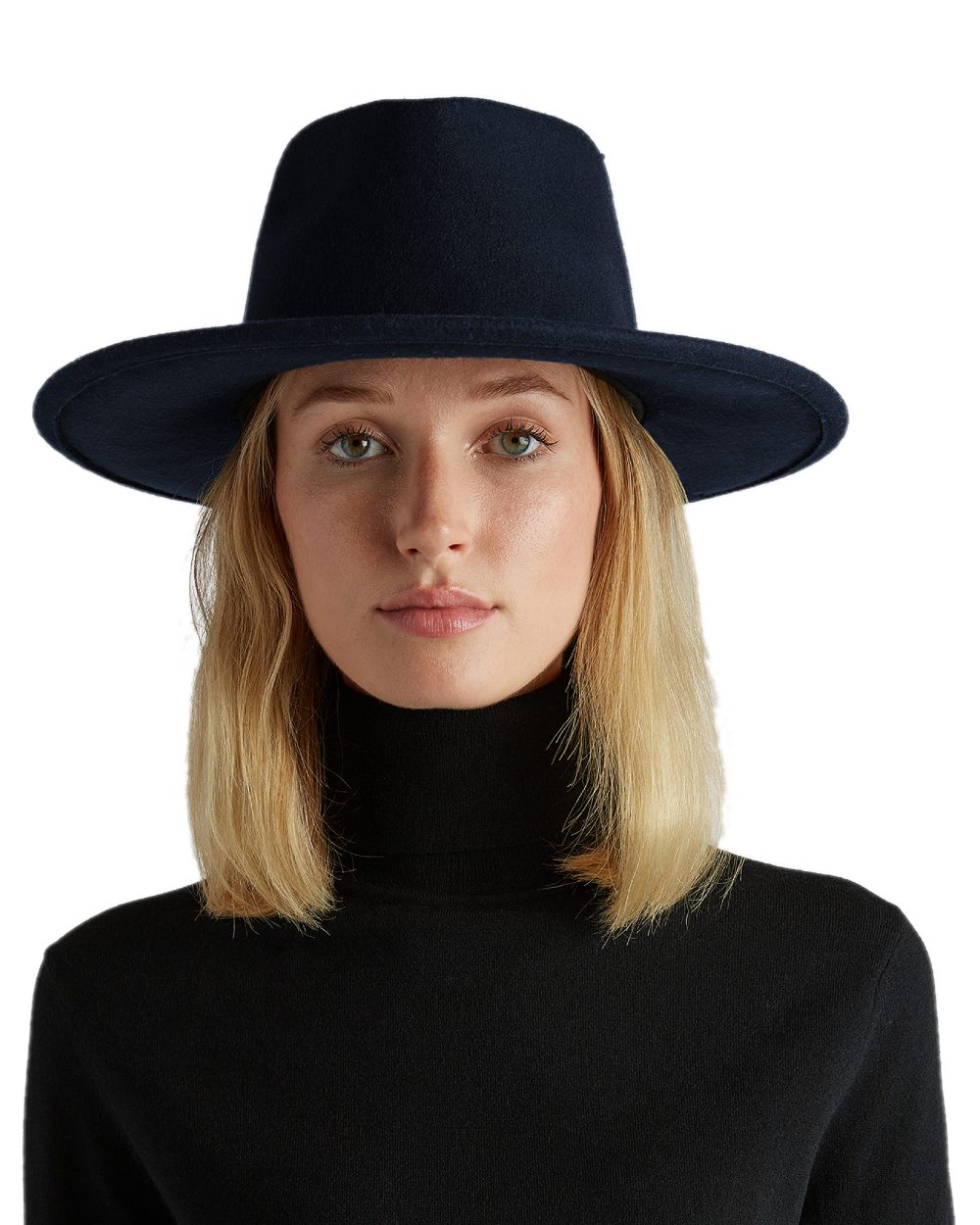 Dark Navy Coloured Tilley New Jasper Hat on white background