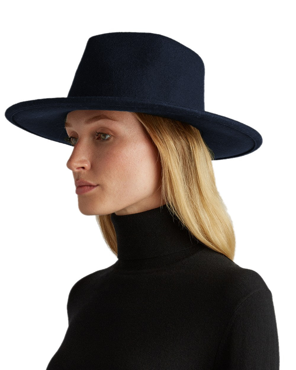 Dark Navy Coloured Tilley New Jasper Hat on white background
