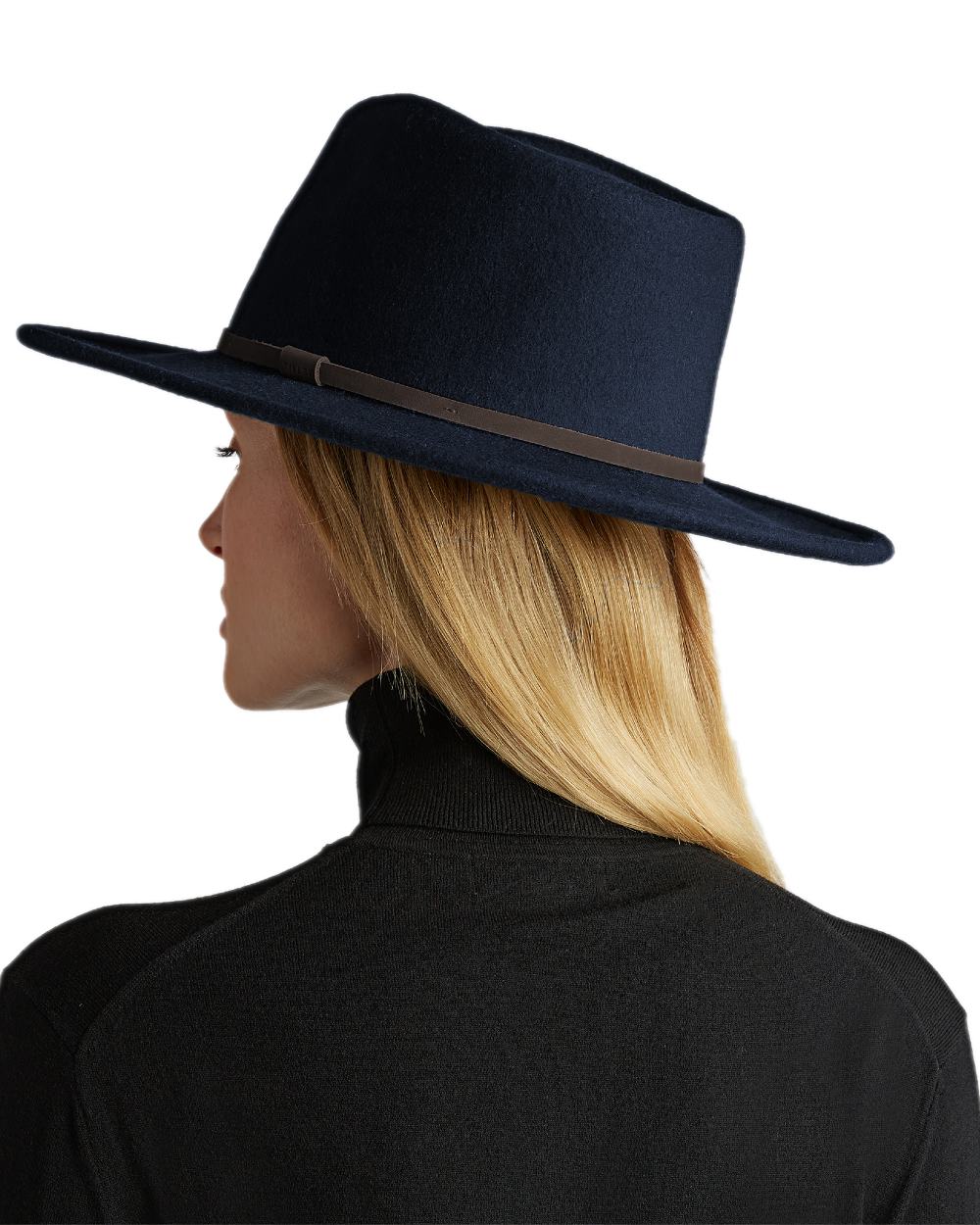 Dark Navy Coloured Tilley New Jasper Hat on white background