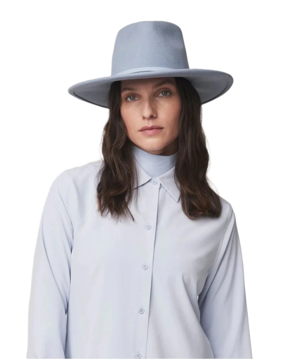 Pale Blue Coloured Tilley New Jasper Hat on white background