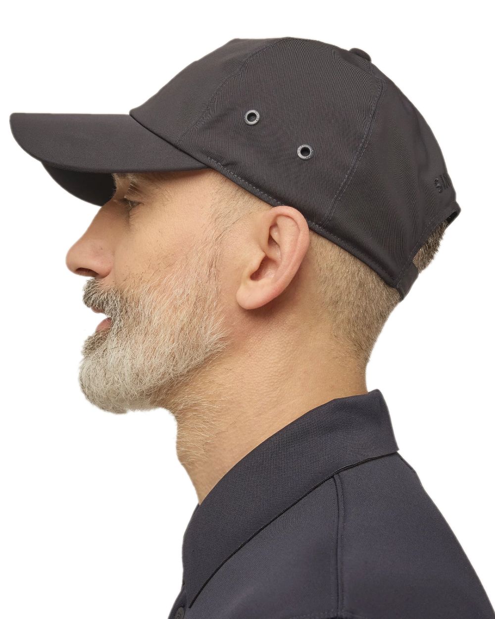 Navy Coloured Tilley New Tech Travel Cap on white background