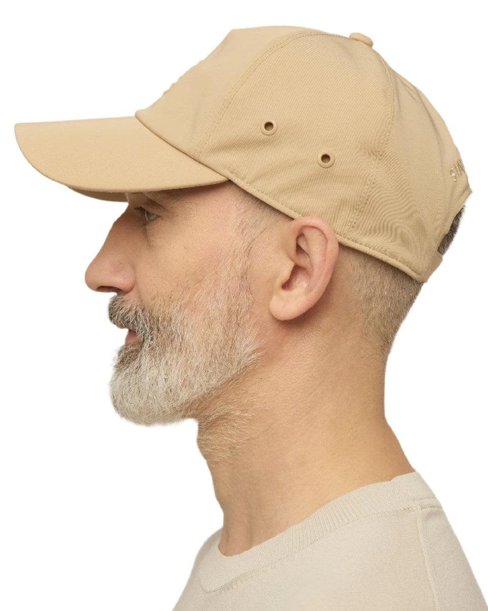 Safari Tan Coloured Tilley Travelers Cap on white background