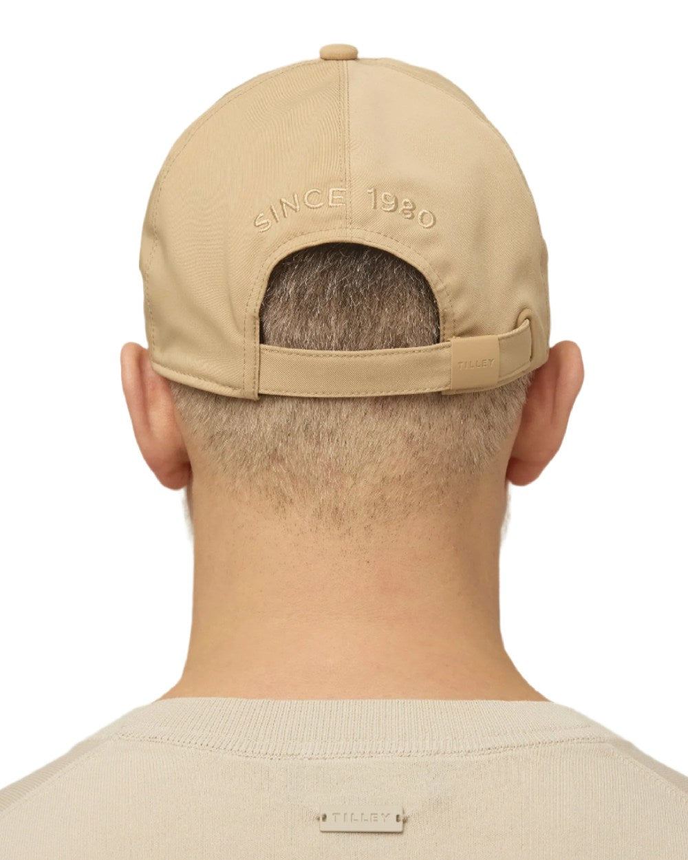 Safari Tan Coloured Tilley Travelers Cap on white background