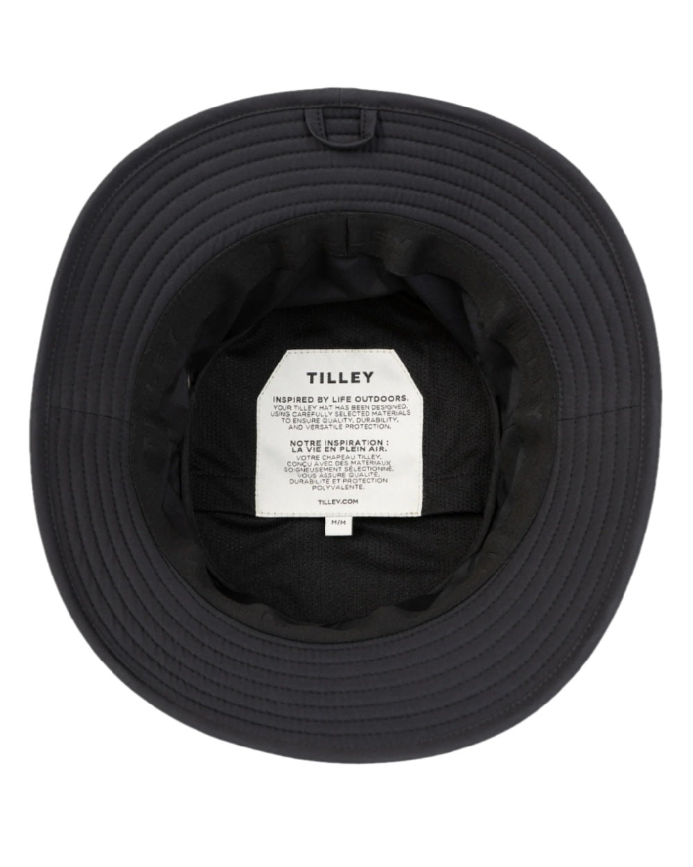 Black Coloured Tilley T1 Performance Bucket Hat on white background