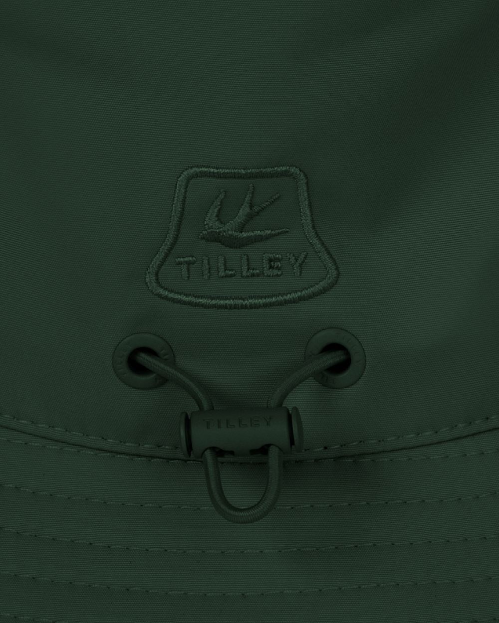 Evergreen Coloured Tilley T1 Performance Bucket Hat on white background