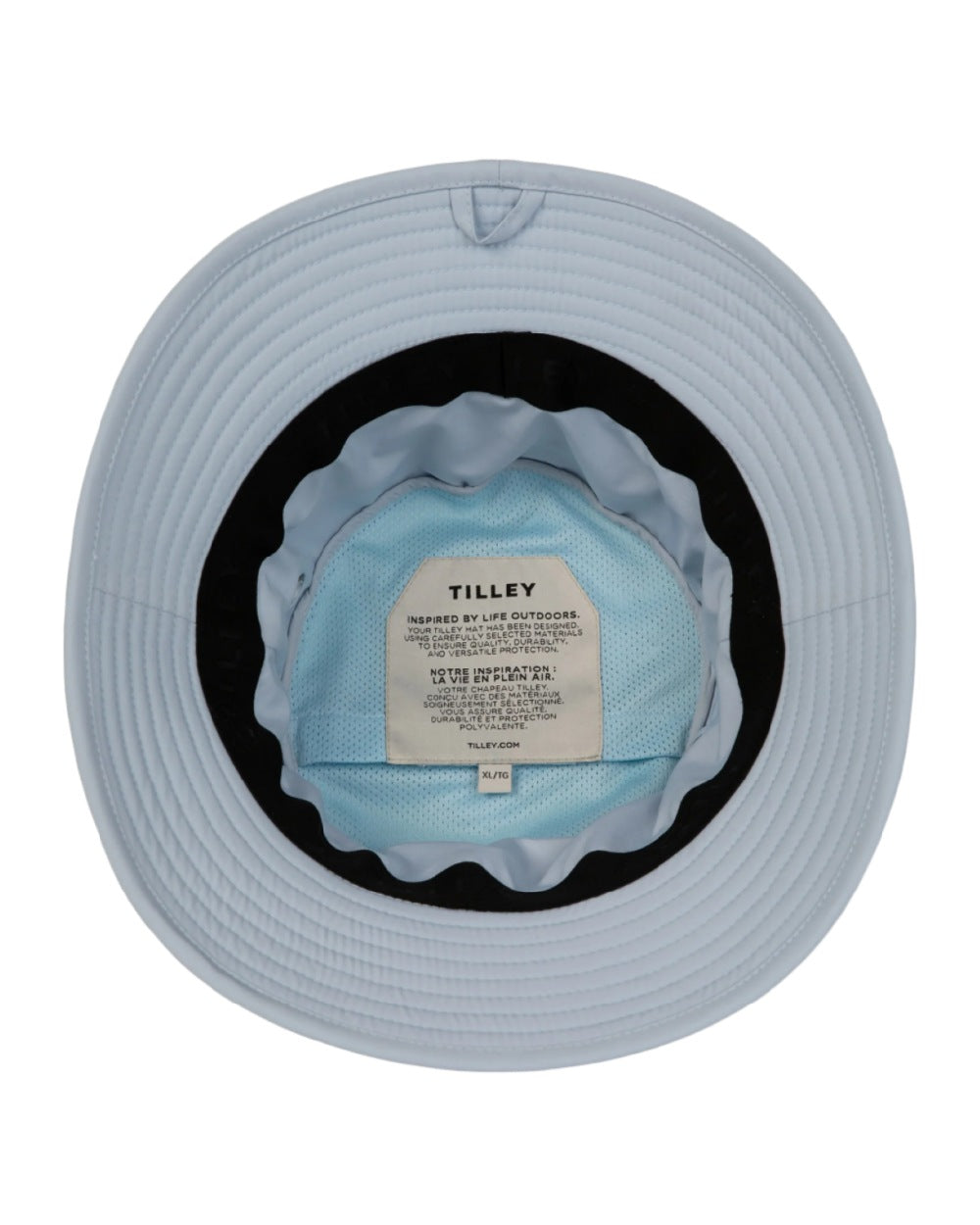 Light Blue Coloured Tilley T1 Performance Bucket Hat on white background