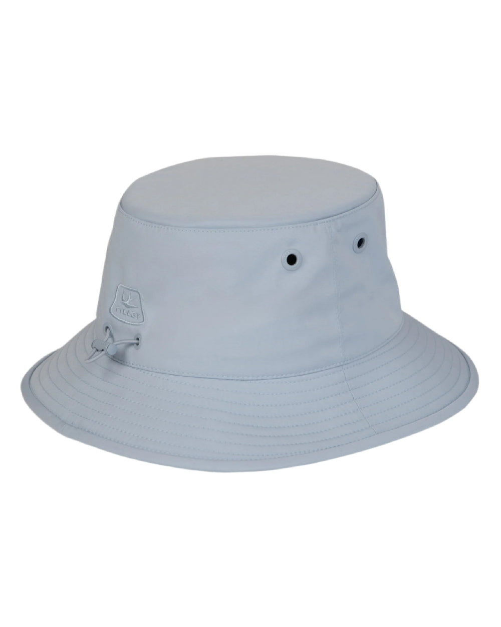 Light Blue Coloured Tilley T1 Performance Bucket Hat on white background