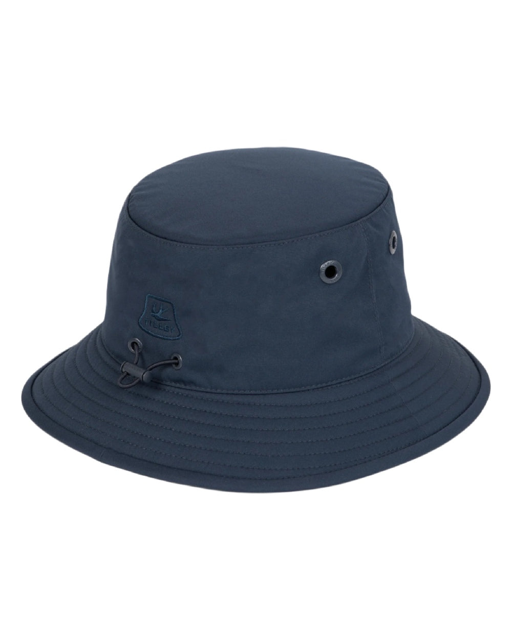 Navy Coloured Tilley T1 Performance Bucket Hat on white background