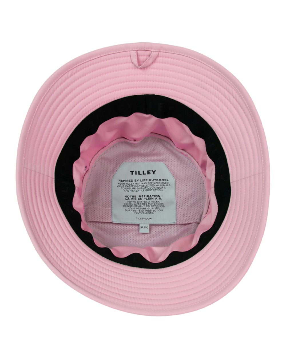 Pink Coloured Tilley T1 Performance Bucket Hat on white background