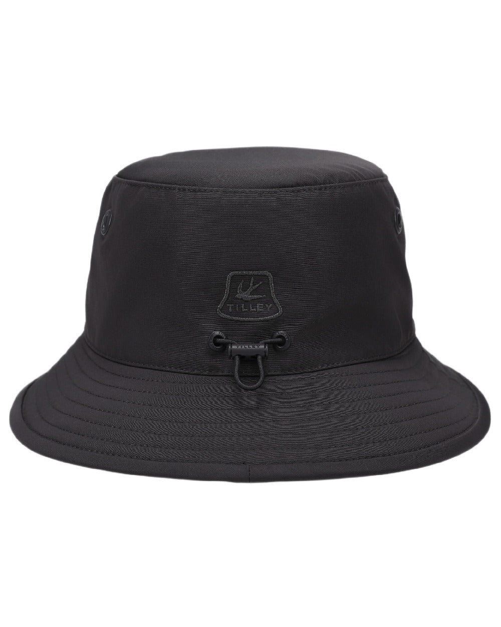 Slate Coloured Tilley T1 Performance Bucket Hat on white background