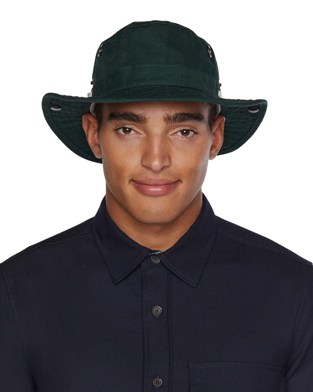 Evergreen coloured Tilley T3 Wanderer Hat on White background