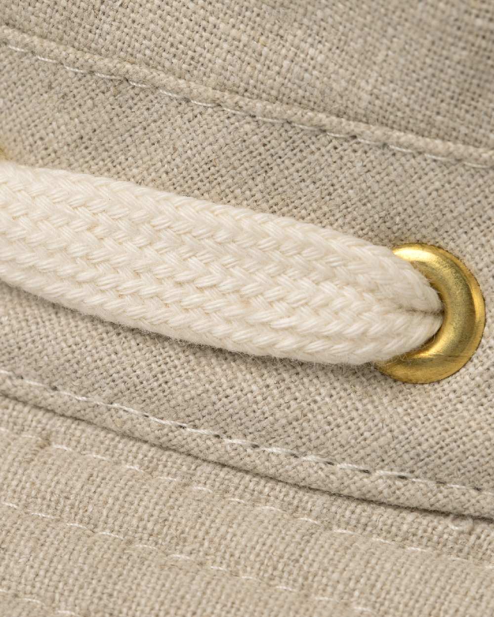 Sand Coloured Tilley TMH55 Organic Airflo Sun Hat on white background