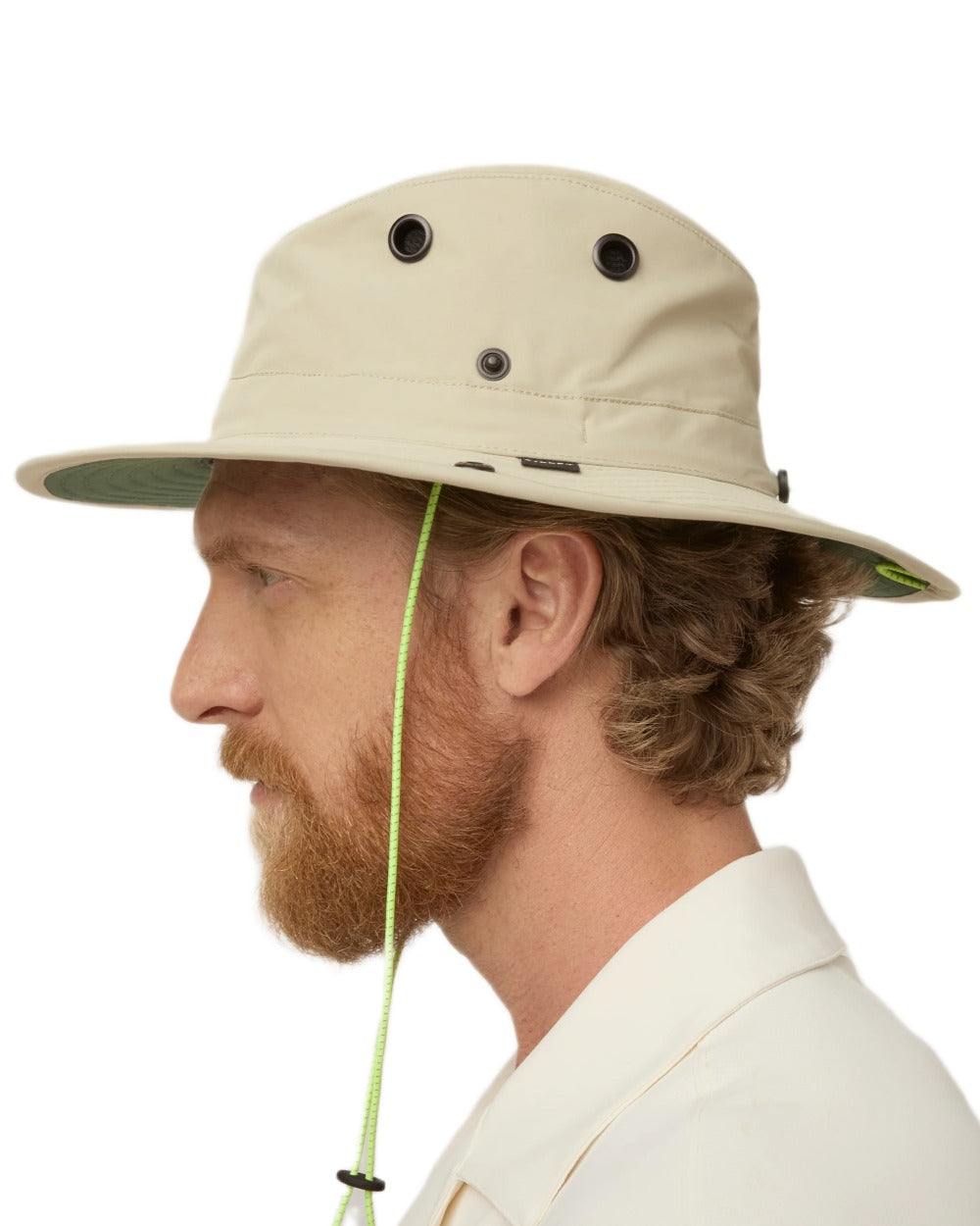 Stone Green coloured Tilley TWS1 All Weather Hat on white background