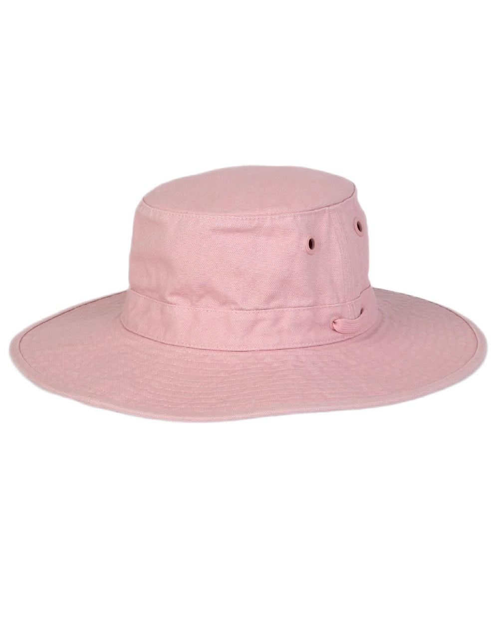 Light Pink Coloured Tilley Wide Brim Wanderer Hat on white background