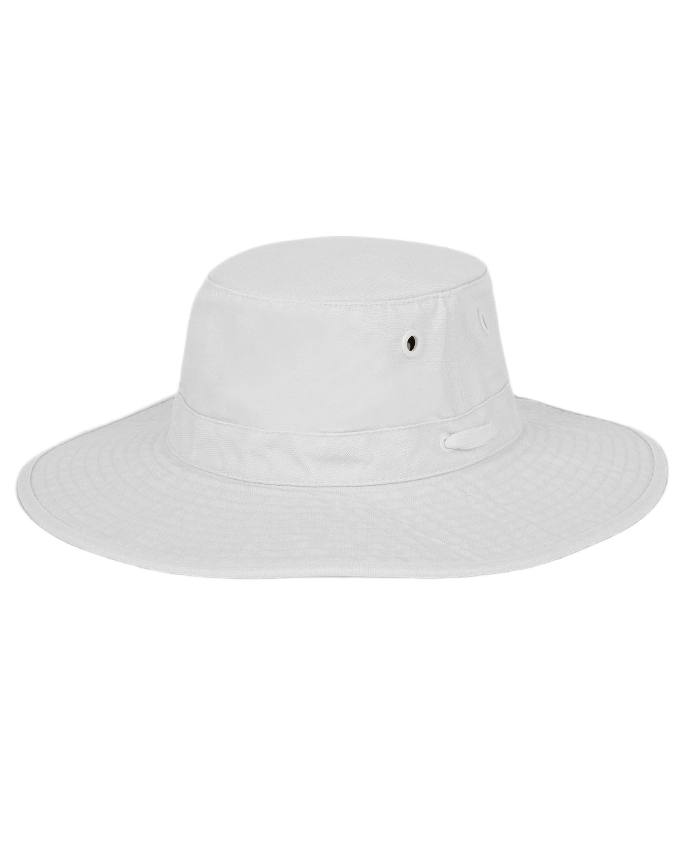 White Coloured Tilley Wide Brim Wanderer Hat on white background