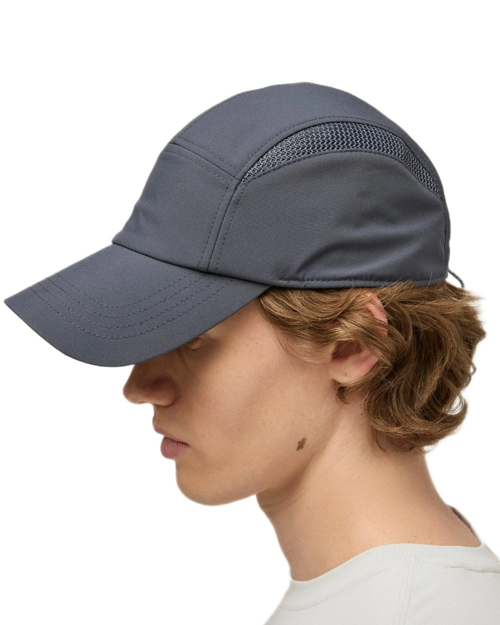 Midnight Navy coloured Tilley Airflo Cap on white background