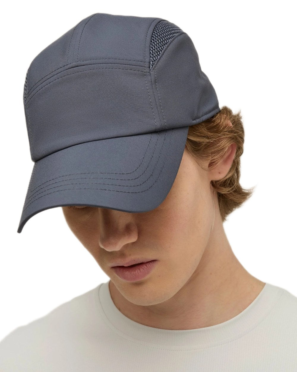 Midnight Navy coloured Tilley Airflo Cap on white background