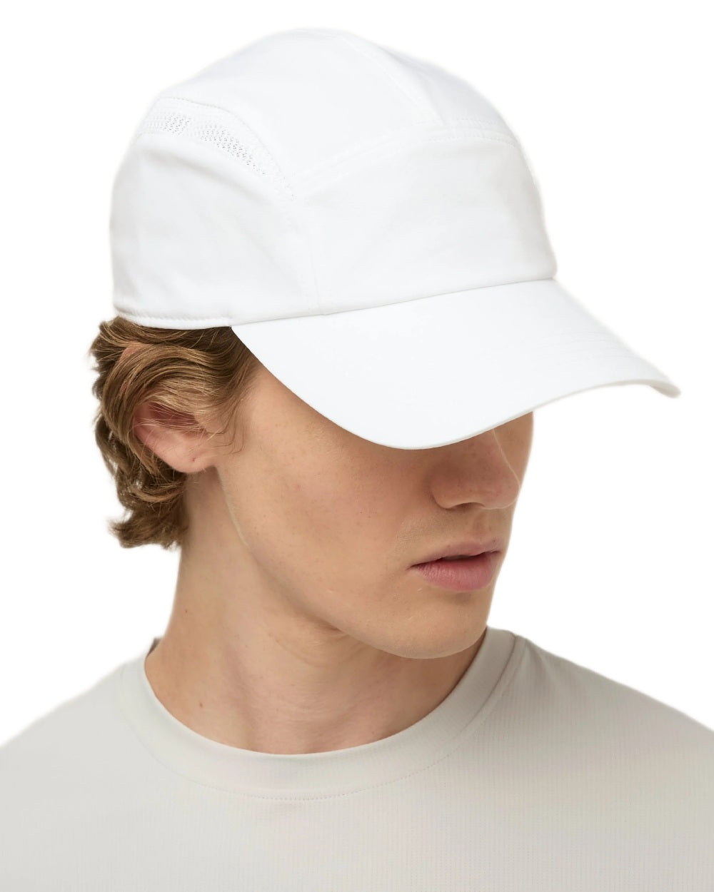 White coloured Tilley Airflo Cap on white background