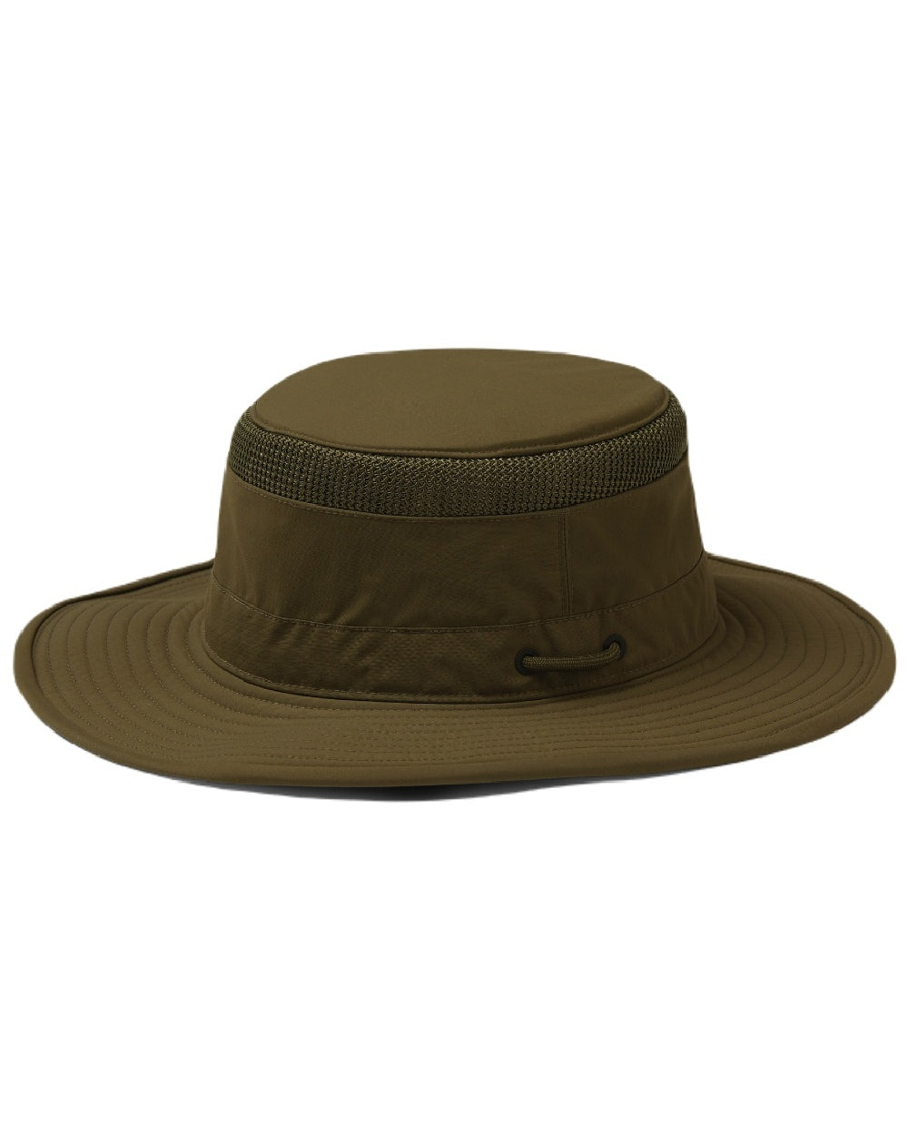 Olive coloured Tilley Hats Airflo Boonie on white background