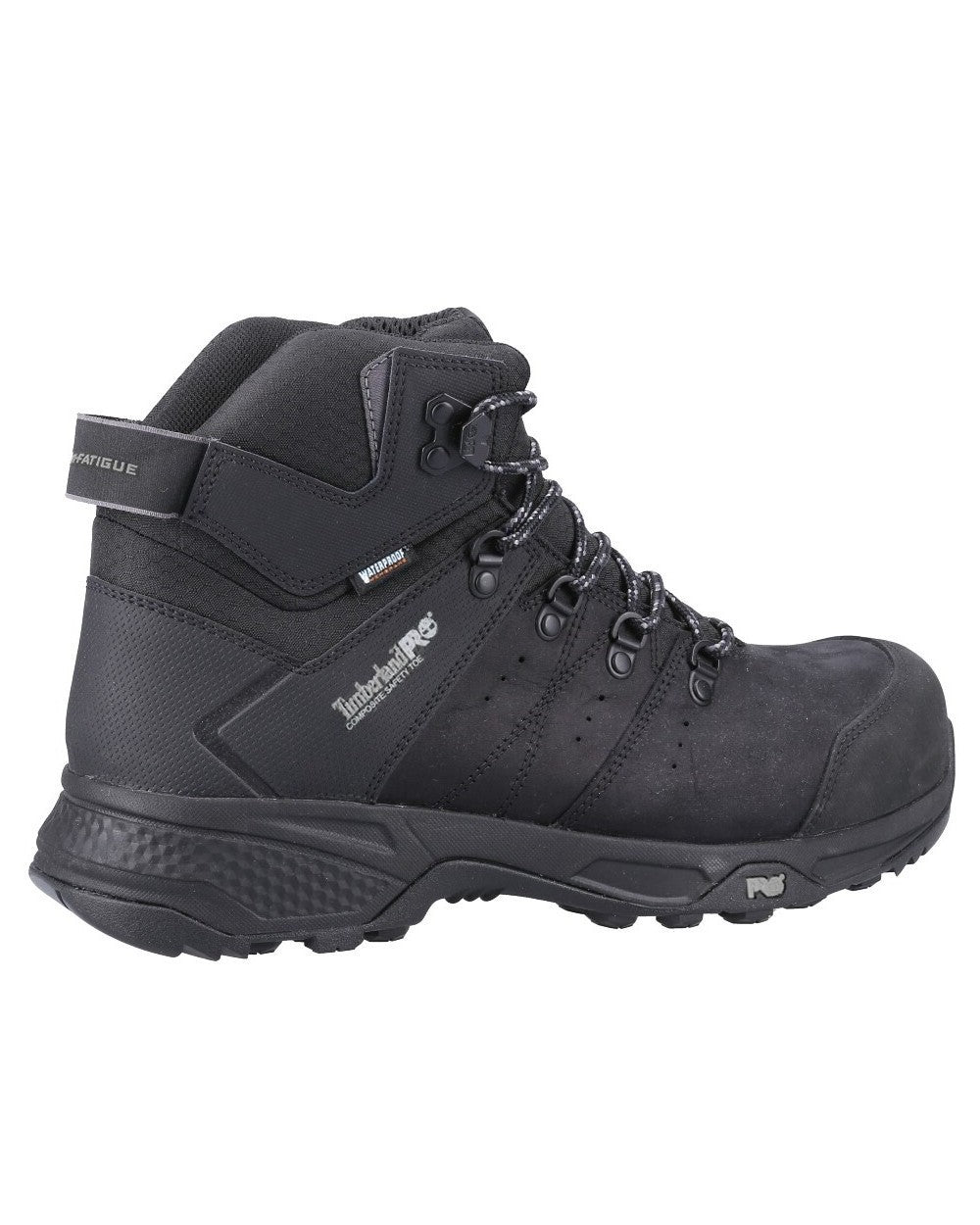 Black coloured Timberland Pro Switchback Work Boots on white background