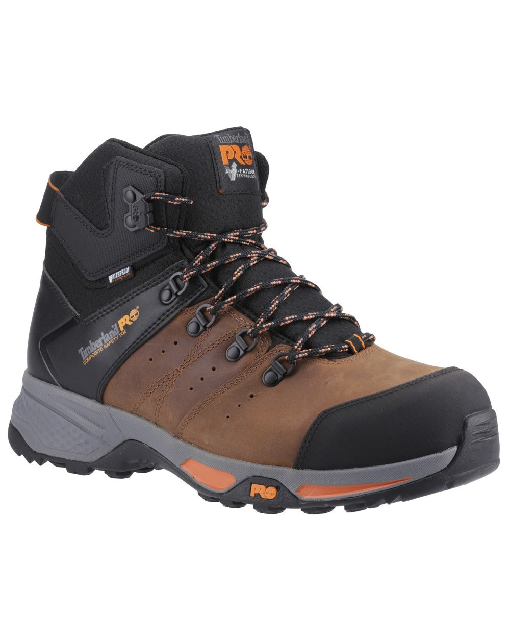 Brown coloured Timberland Pro Switchback Work Boots on white background