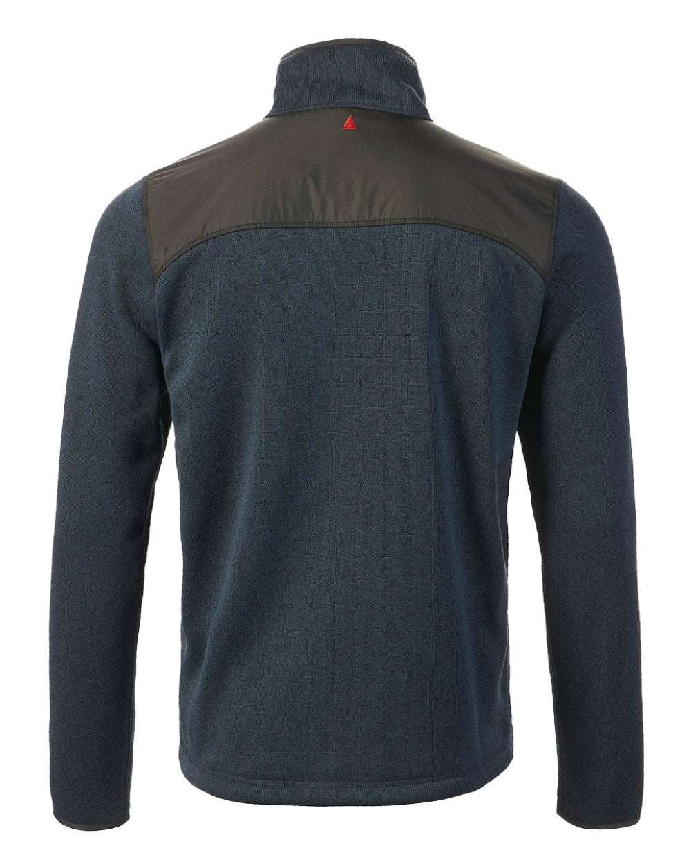 True Navy Marl Coloured Musto Mens Knitted Fleece On A White Background