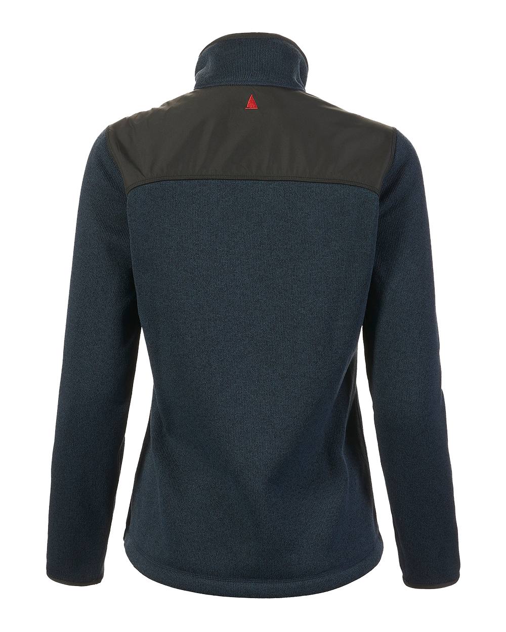 True Navy Marl Coloured Musto Womens Knitted Fleece On A White Background