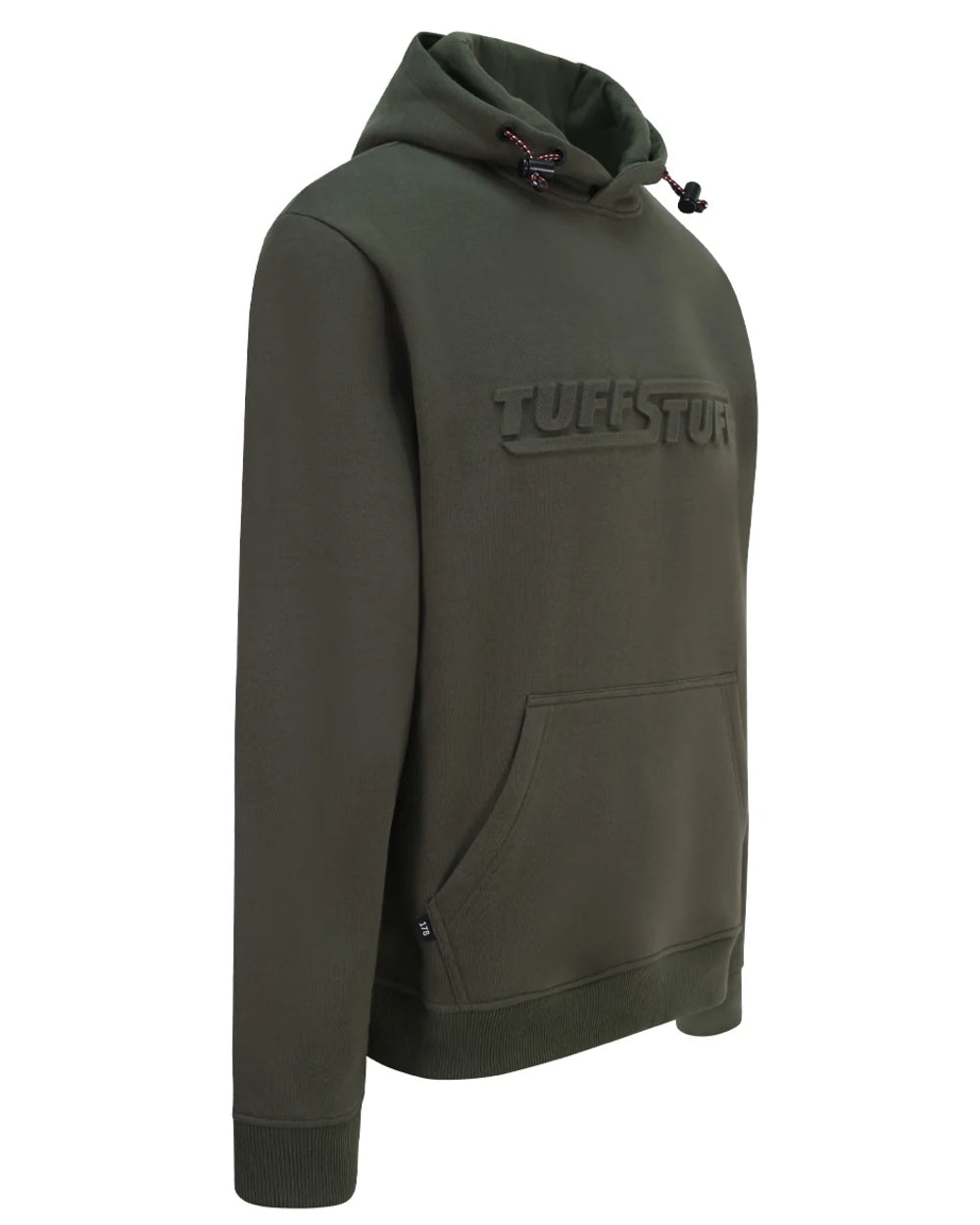 Green coloured TuffStuff Mens Embossed Hoodie on white background