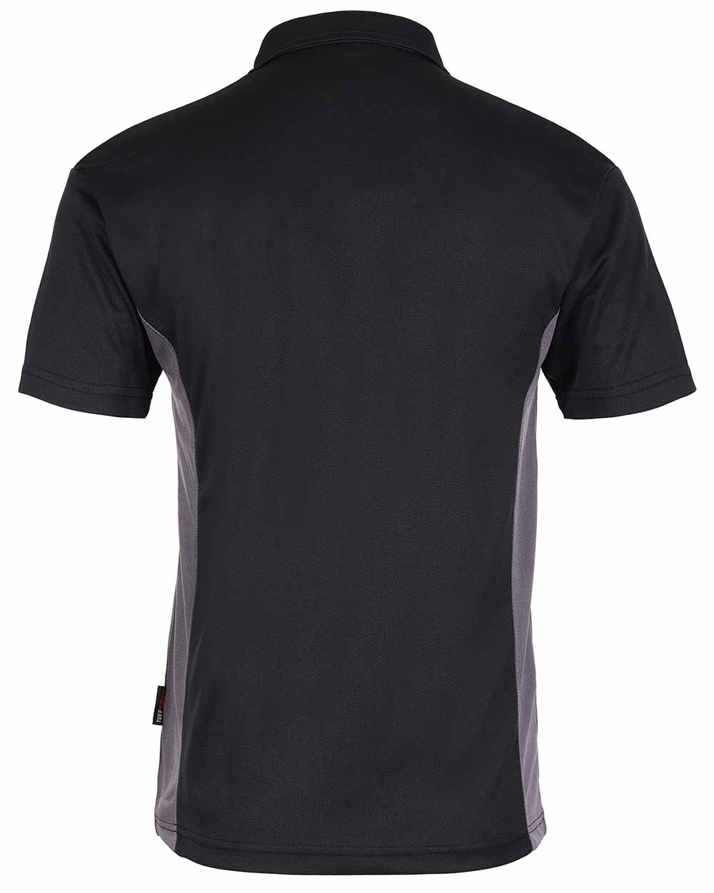 Black Coloured TuffStuff Elite Polo Shirt On A White Background