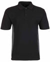Black Coloured TuffStuff Pro Work Polo Shirt On A White Background #colour_black