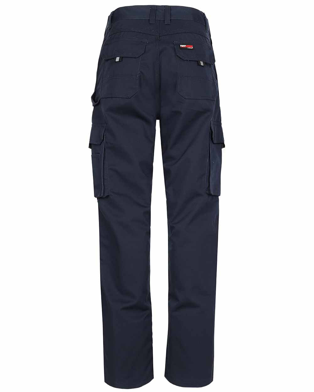 BAck view TuffStuff Pro Work Trousers in Navy 