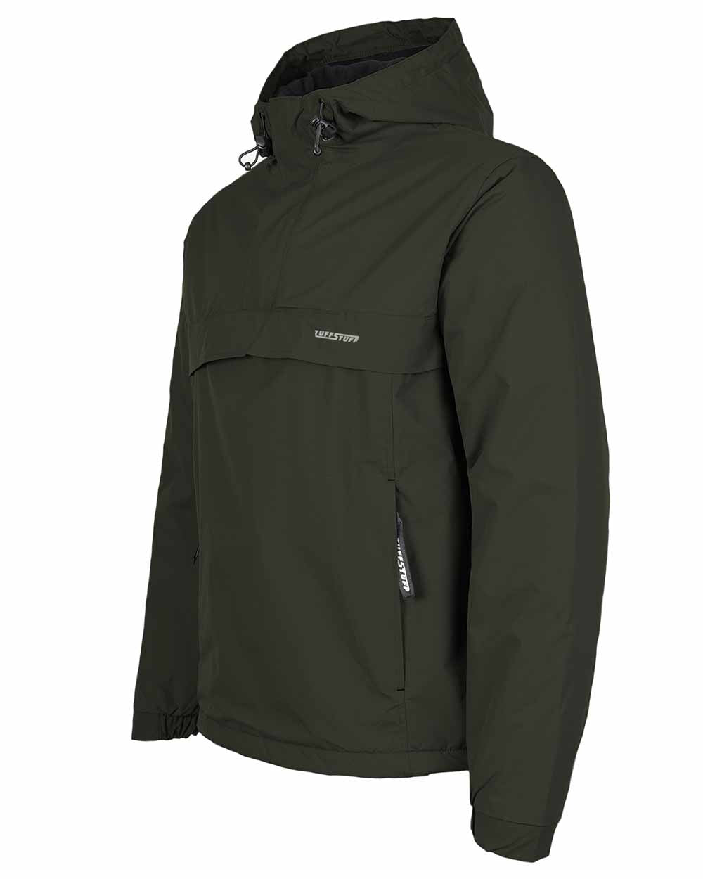 Green Coloured TuffStuff Sutherland Waterproof Windbreaker Smock On A White Background